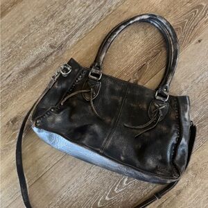 Bed Stu Black Rockababy Leather Shoulder Bag